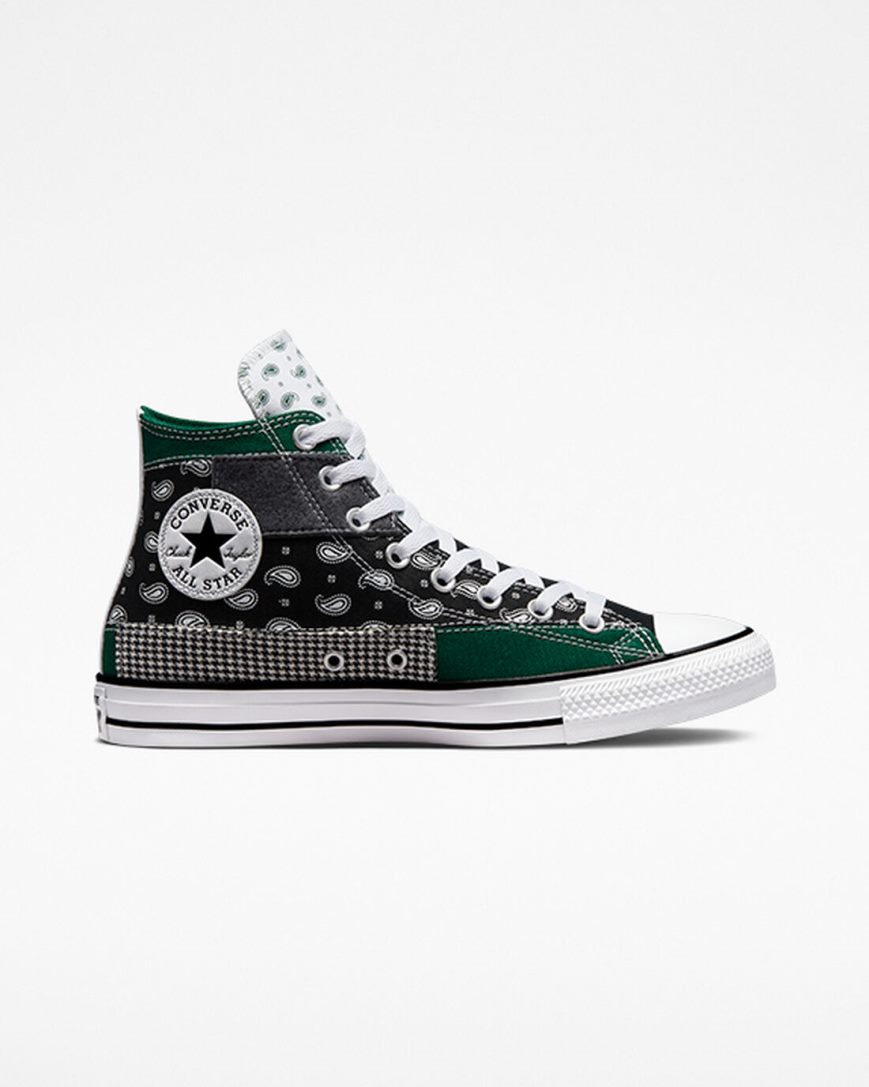 Tenisky Vysoke Converse Chuck Taylor All Star Hacked Patterns Panske Zelene Čierne Biele | SK RZQCY3